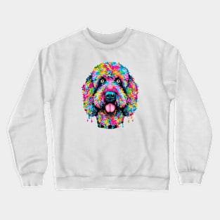 Floof Portuguese Water Dog Print Art Crewneck Sweatshirt